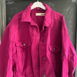 topshop raspberry pink moto jacket